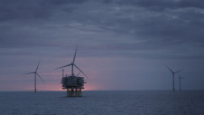<p>Pictured: Norfolk's Race Bank wind farm was commissioned last year and is capable of generating 573MW of renewable energy</p>